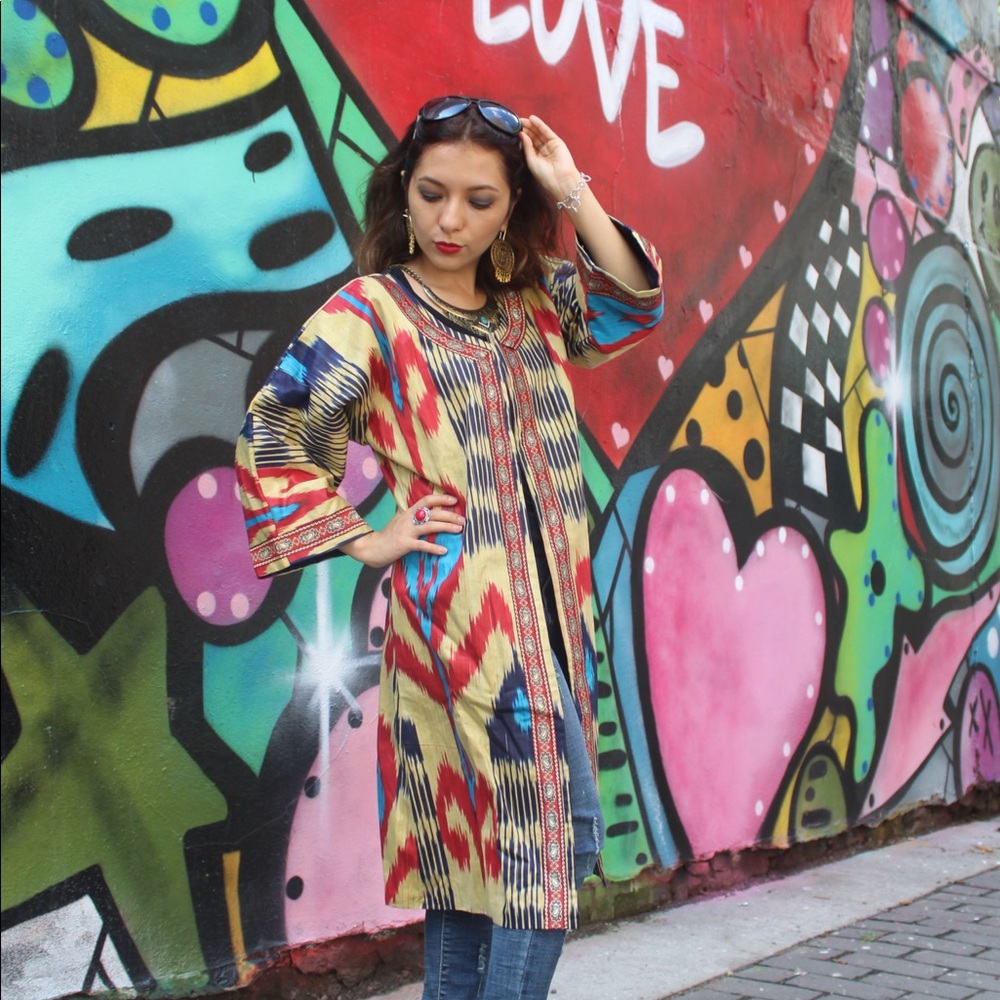 Asian multicolor coat ( Chapan)